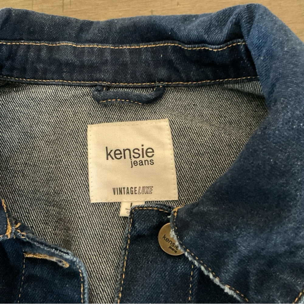 Kensie Blue Jacket Size Large Vintage Look  new - Picture 5 of 9